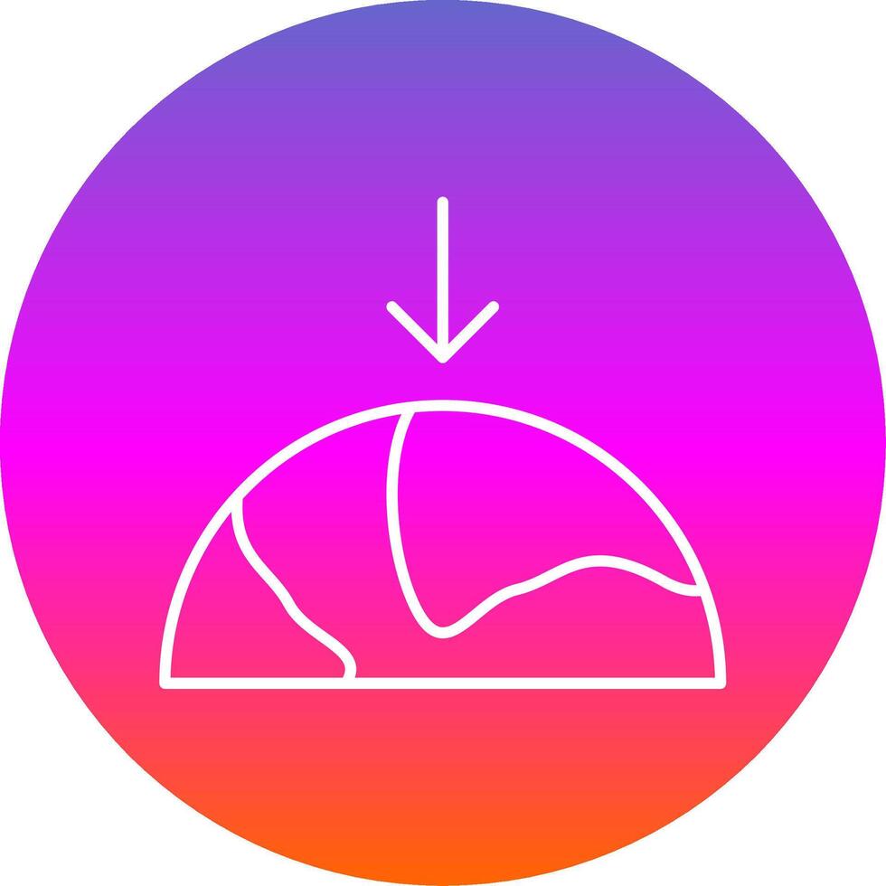 Gravity Line Gradient Circle Icon vector