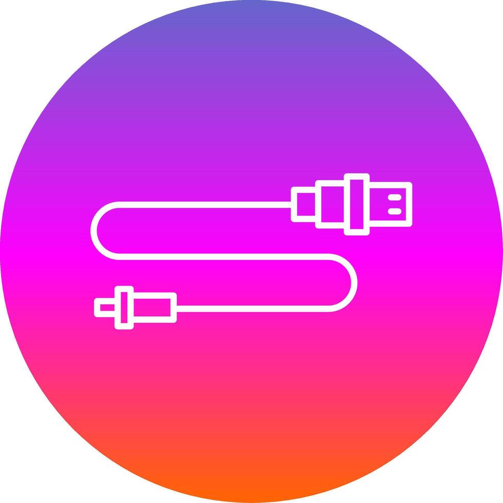 Usb Connector Line Gradient Circle Icon vector