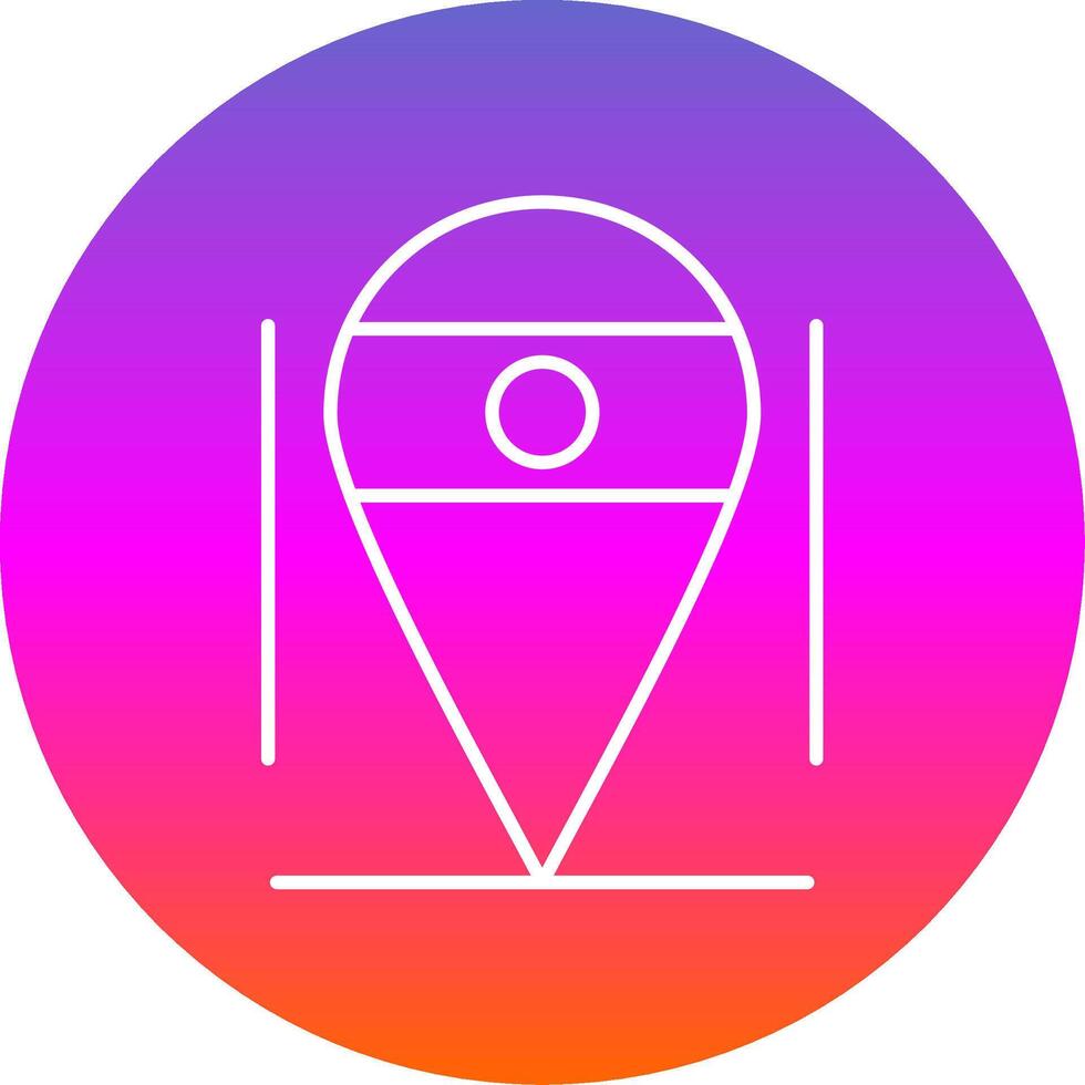 Location Line Gradient Circle Icon vector