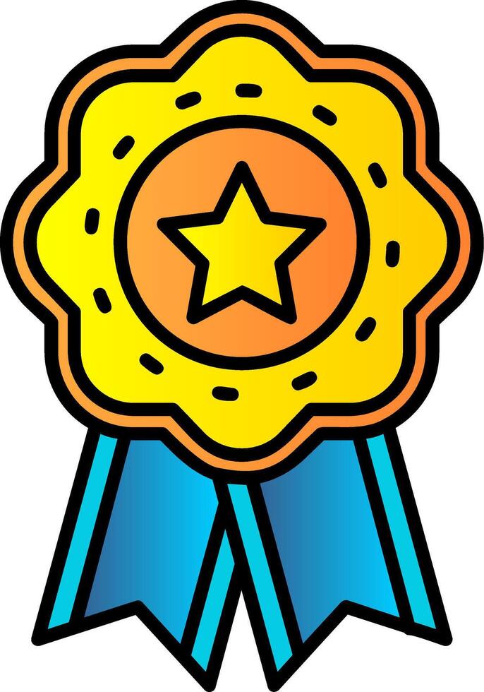 Medal Filled Gradient Icon vector