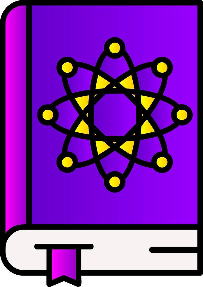 Physics book Filled Gradient Icon vector