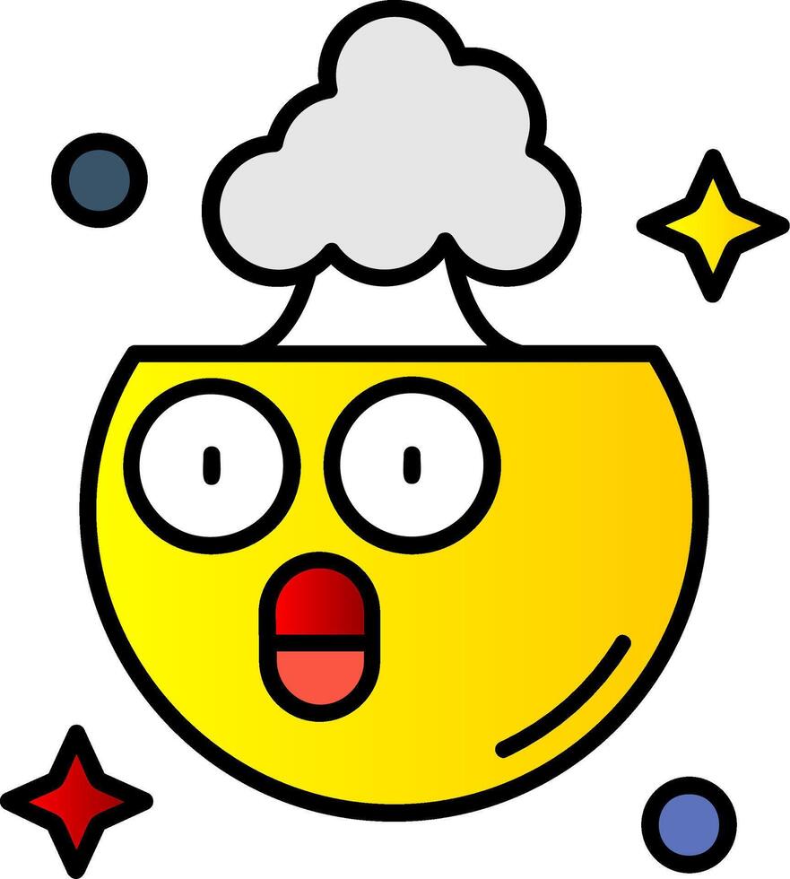 Exploding Filled Gradient Icon vector