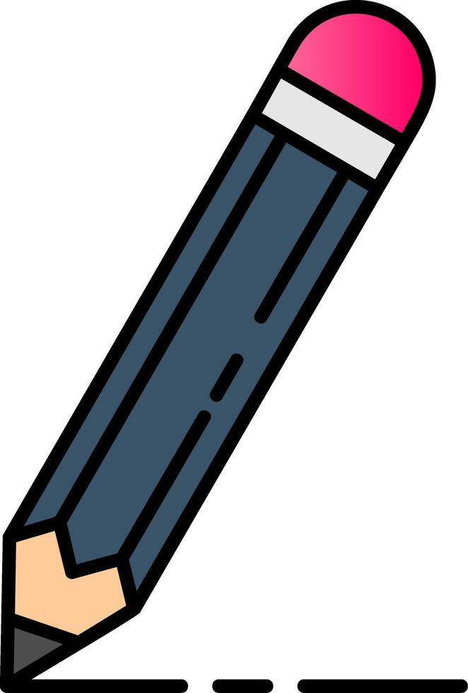 Pencil Filled Gradient Icon vector