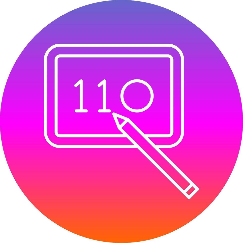 Digital Art Line Gradient Circle Icon vector