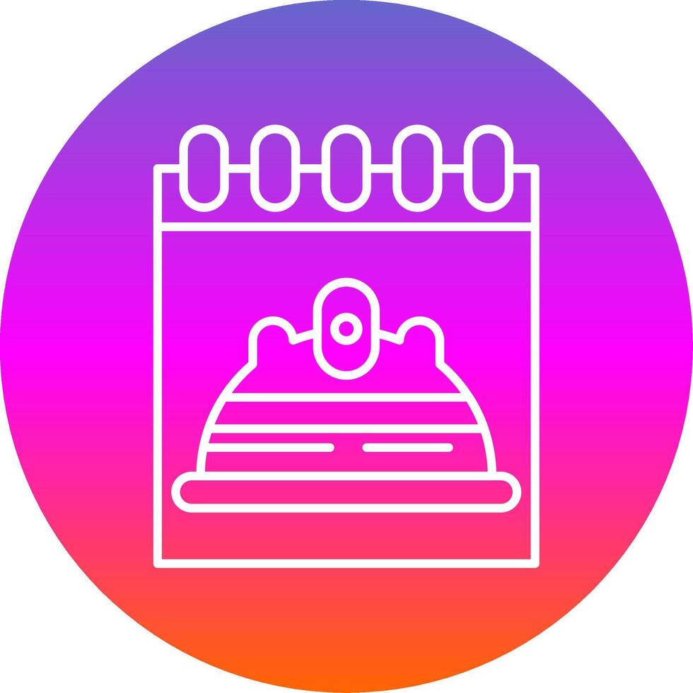 Labour Day Line Gradient Circle Icon vector