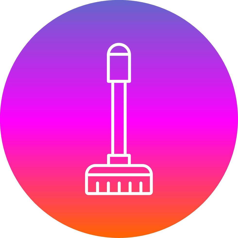 Floor Mop Line Gradient Circle Icon vector