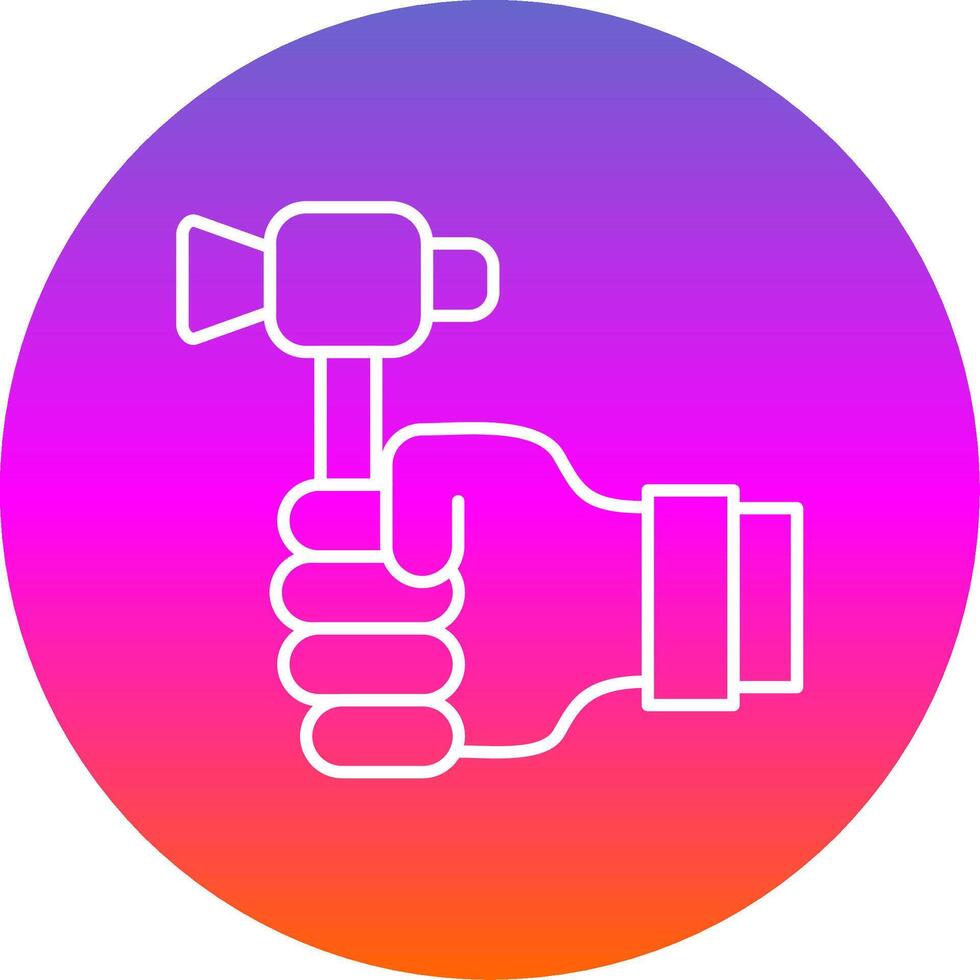 Labour Day Line Gradient Circle Icon vector