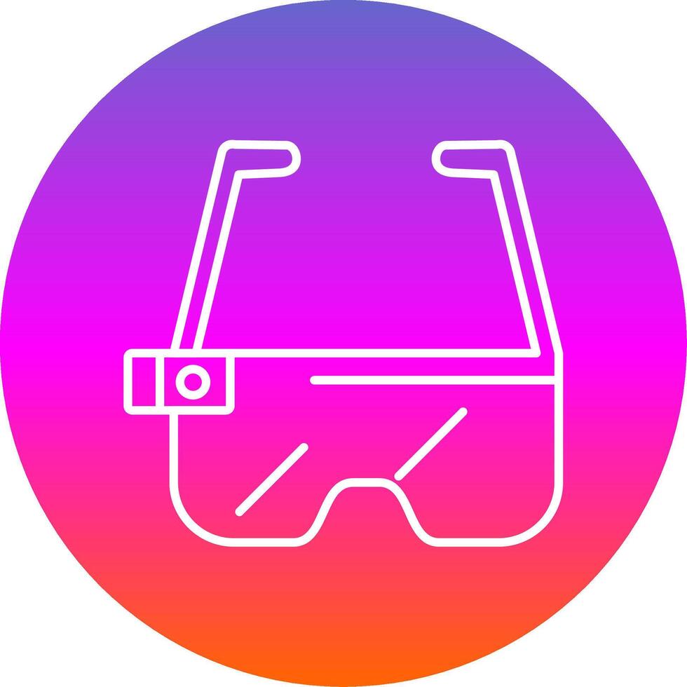 Ar Glasses Line Gradient Circle Icon vector