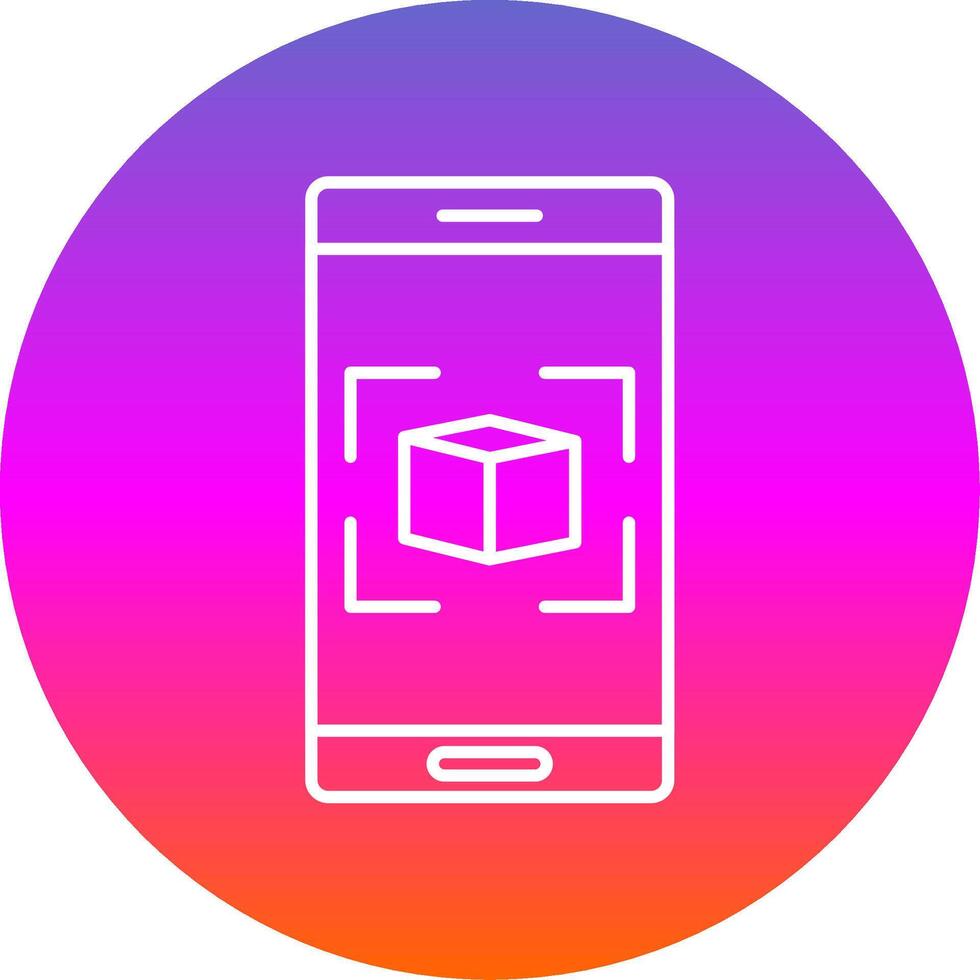 Augmented Reality Line Gradient Circle Icon vector