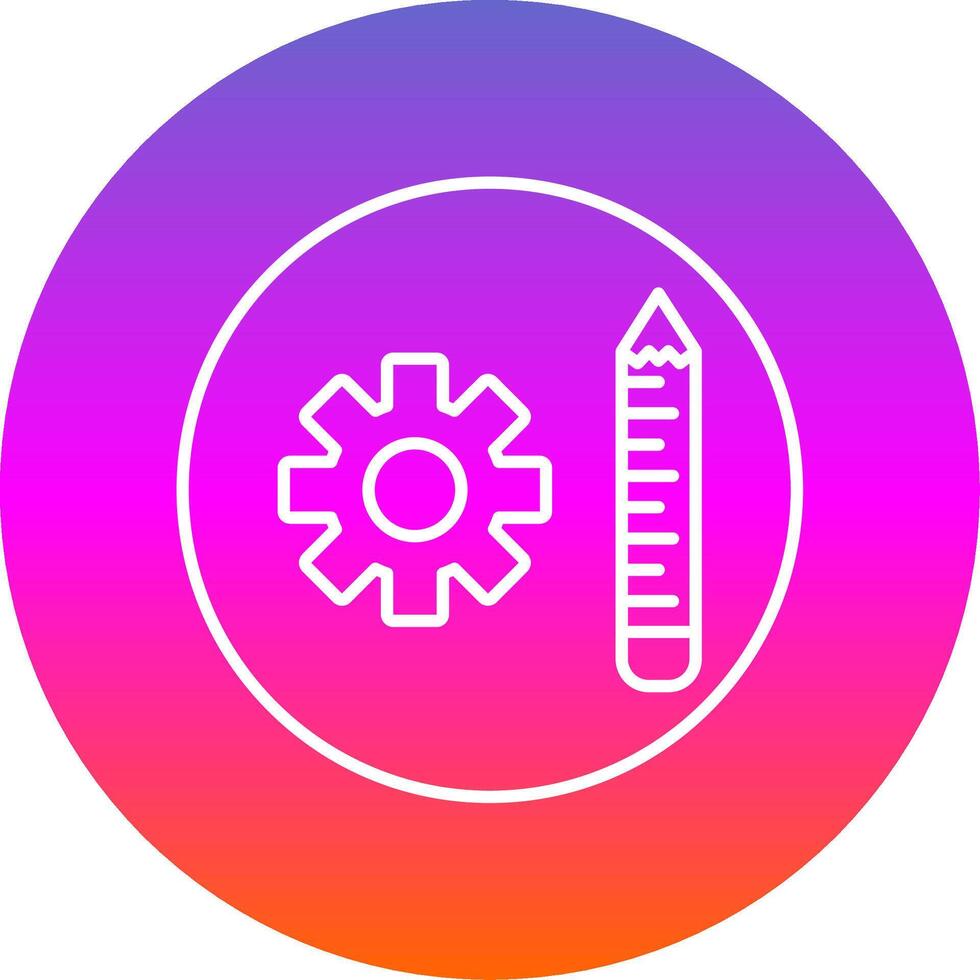 Tools Line Gradient Circle Icon vector