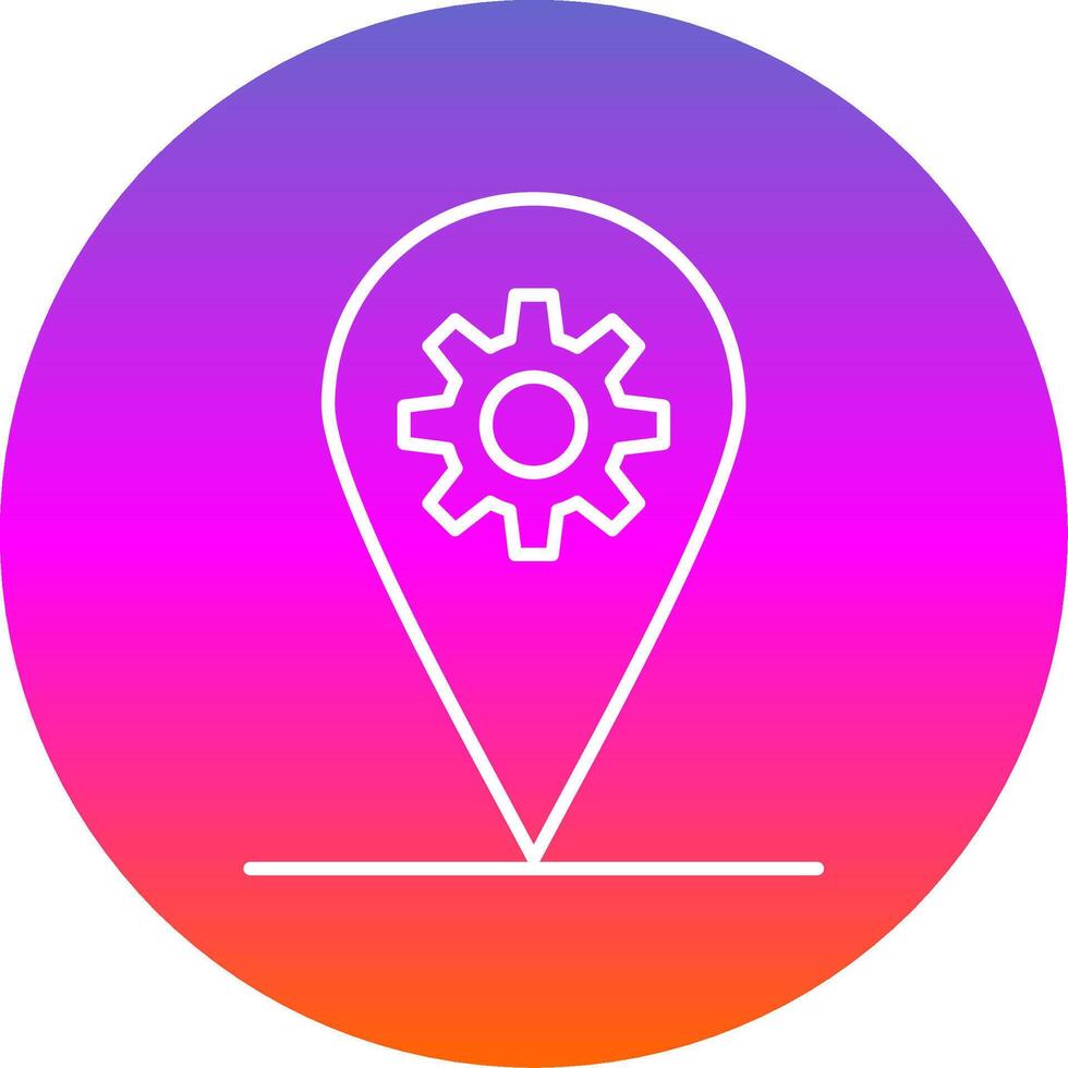 Localization Line Gradient Circle Icon vector