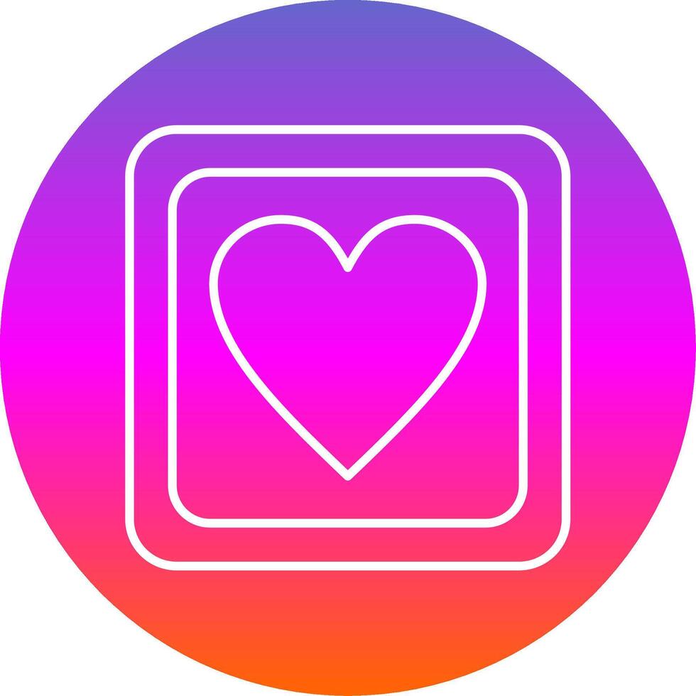 Favorite Line Gradient Circle Icon vector