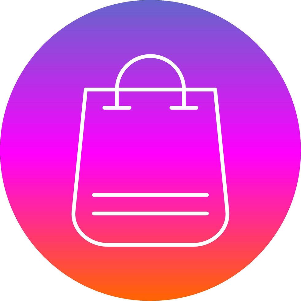 Shopping Bag Line Gradient Circle Icon vector