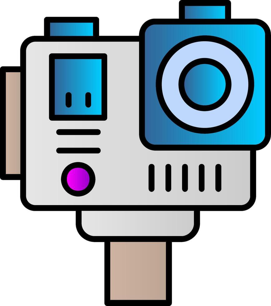 Action camera Filled Gradient Icon vector