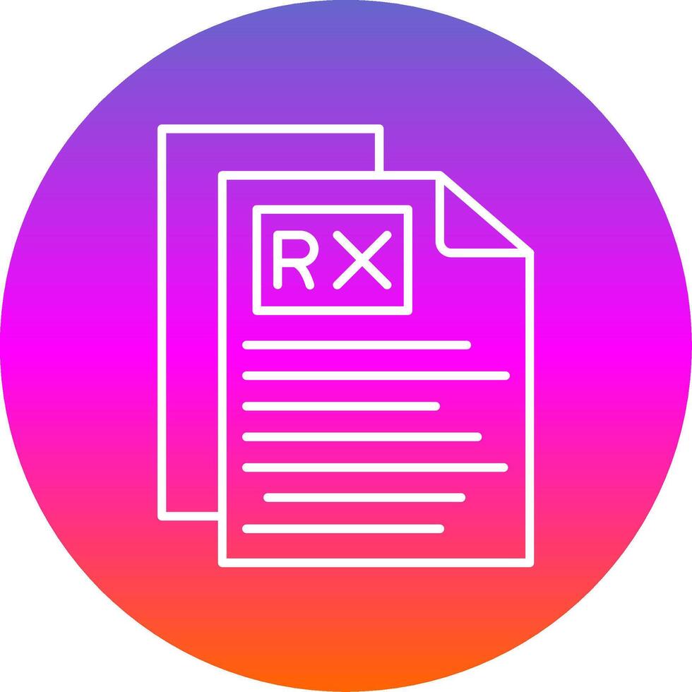 rx línea degradado circulo icono vector