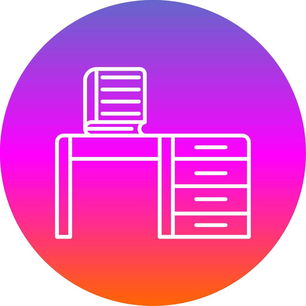 Table Line Gradient Circle Icon vector