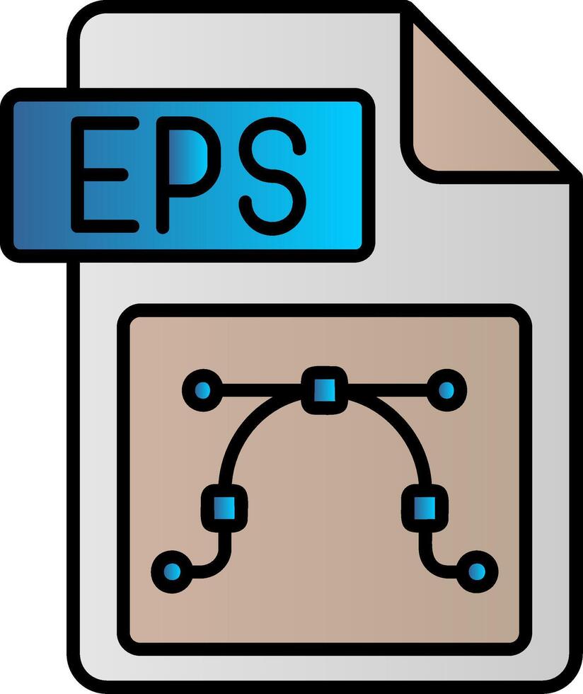 Eps file format Filled Gradient Icon vector