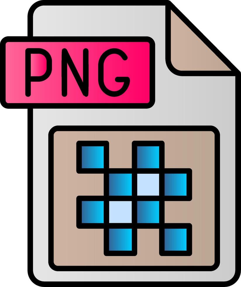 png archivo formato lleno degradado icono vector