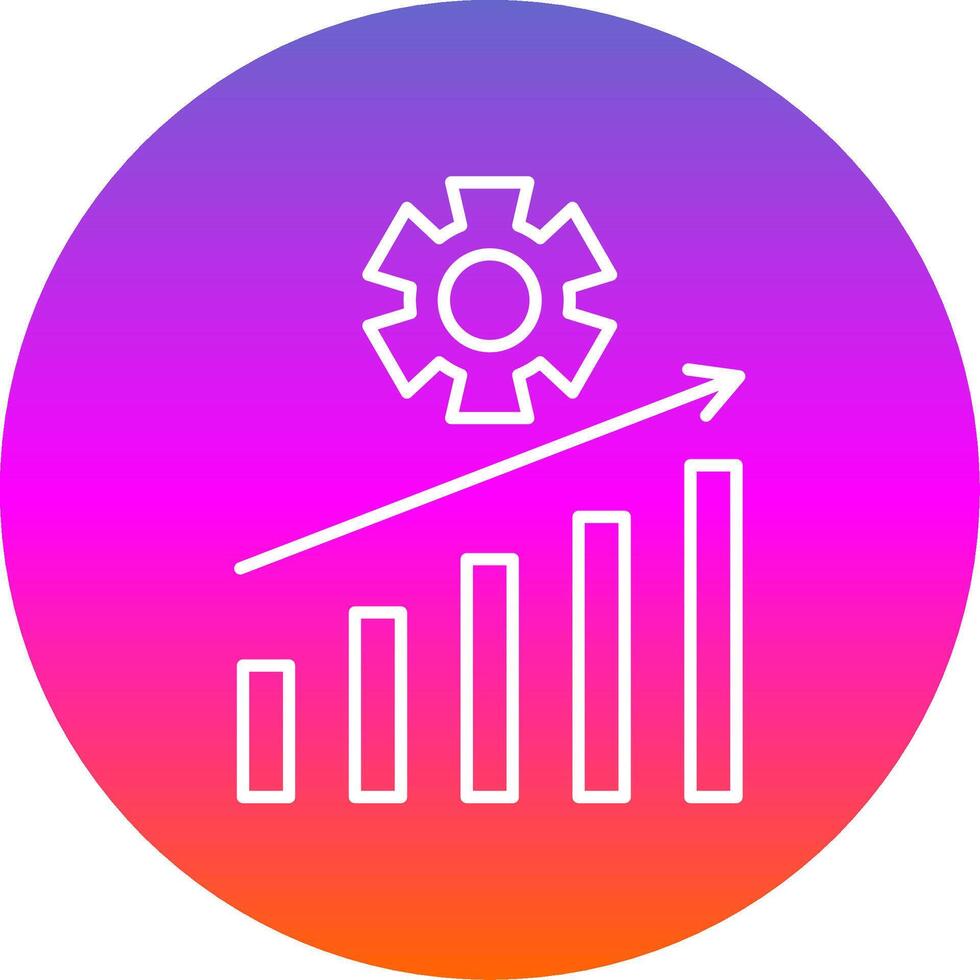 Management Line Gradient Circle Icon vector