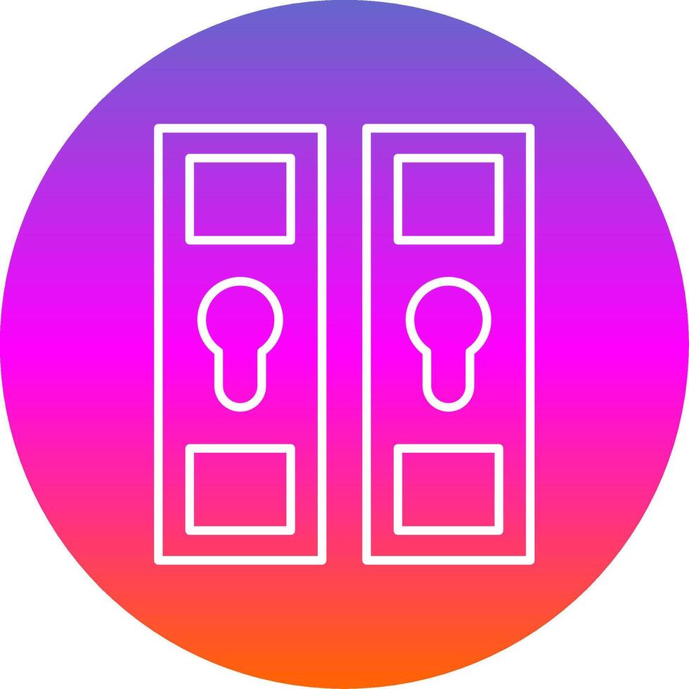 Locker Line Gradient Circle Icon vector