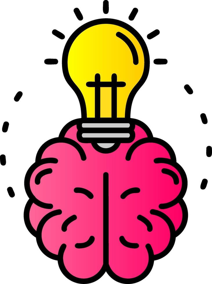 Brainstroming Filled Gradient Icon vector