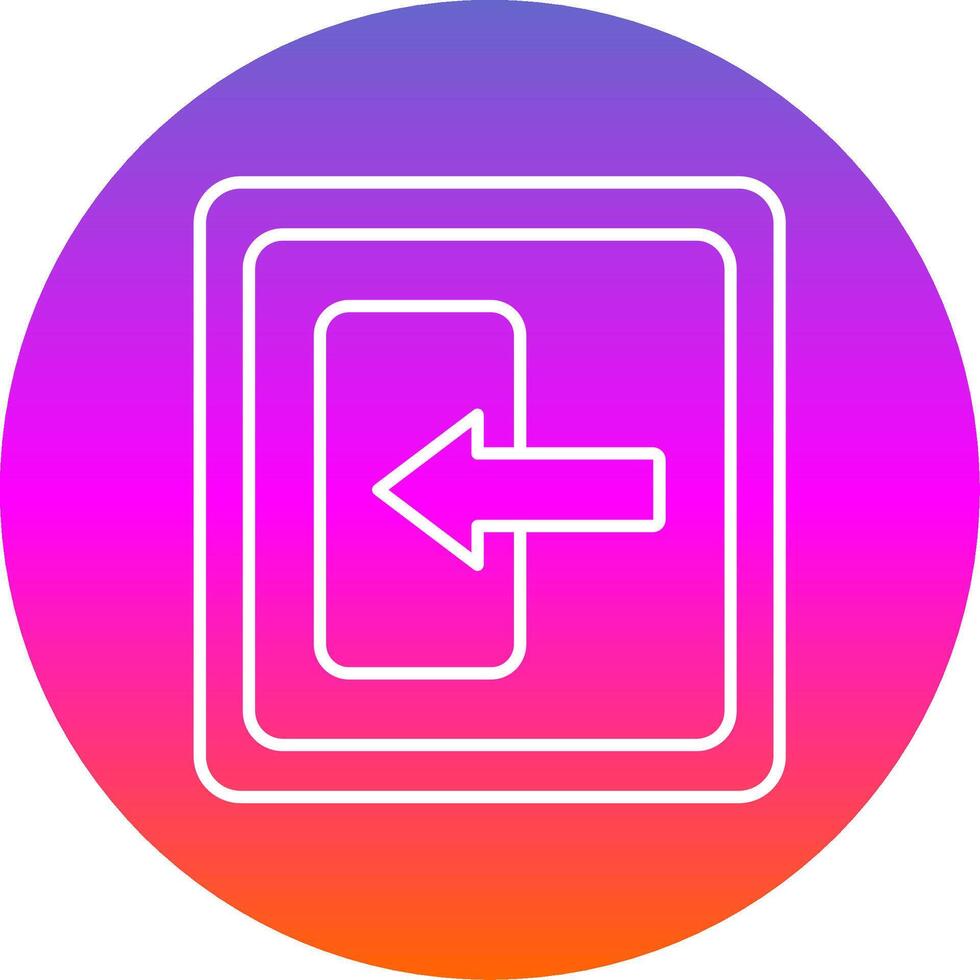 Log In Line Gradient Circle Icon vector