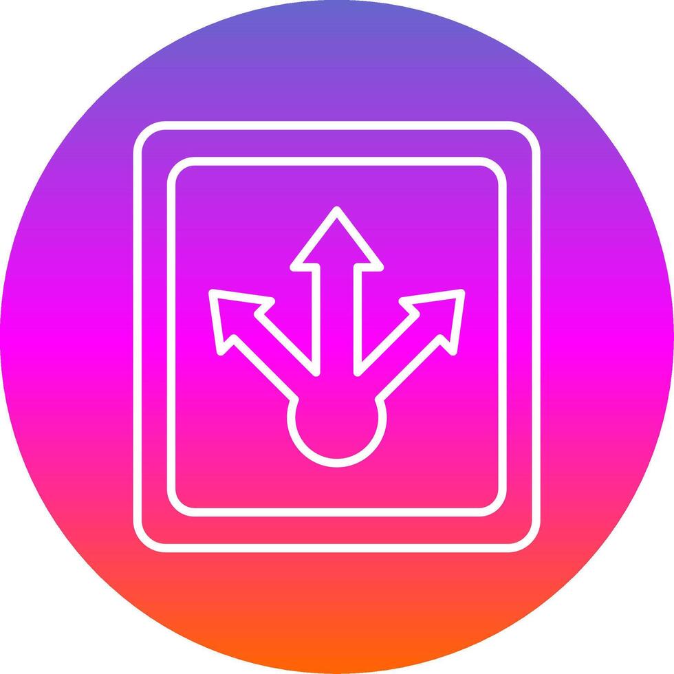 Ways Line Gradient Circle Icon vector