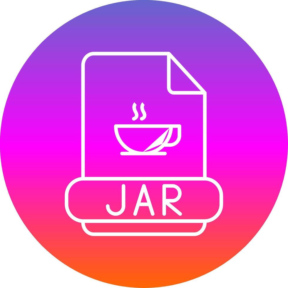 Jar Line Gradient Circle Icon vector