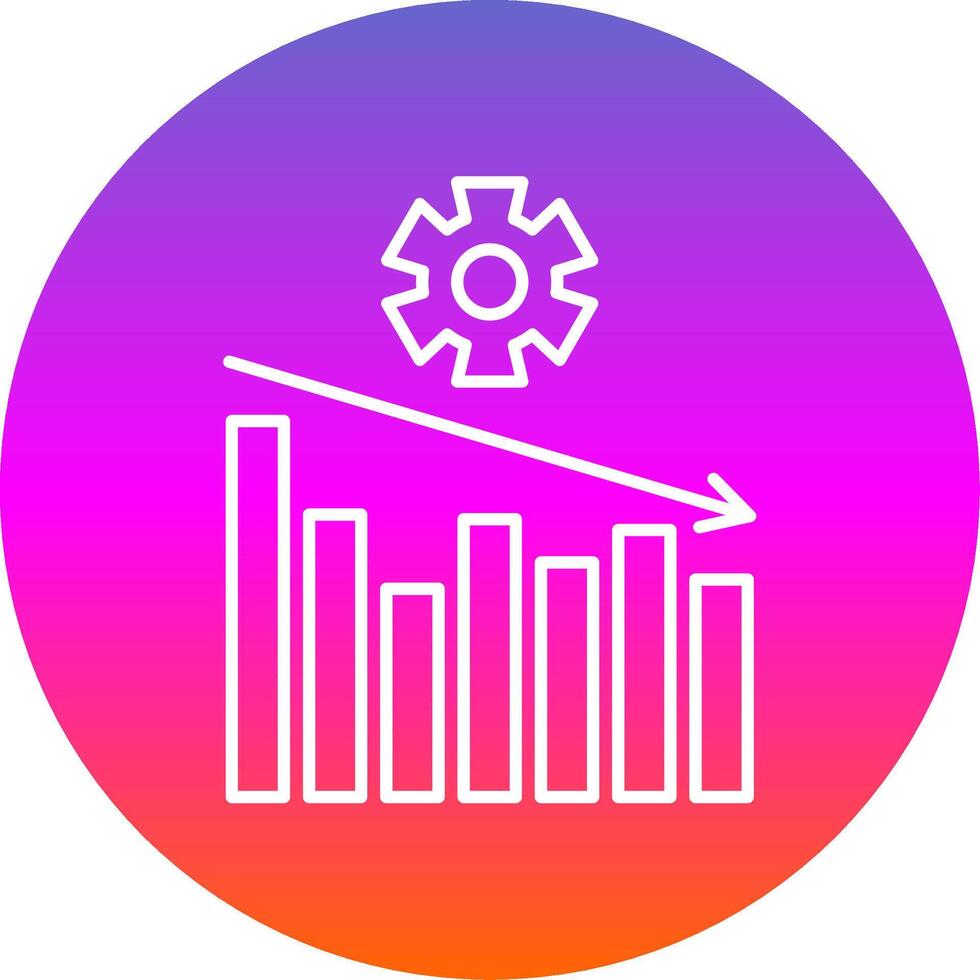 Management Line Gradient Circle Icon vector