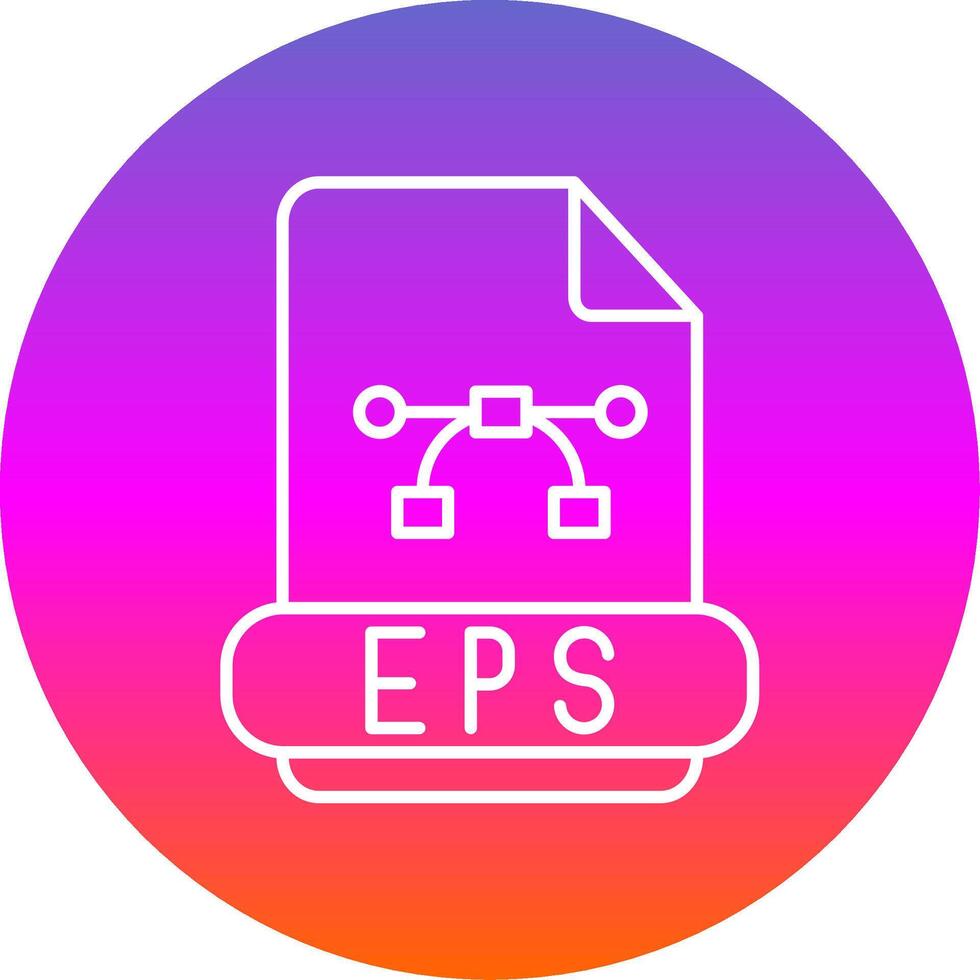 Eps Line Gradient Circle Icon vector