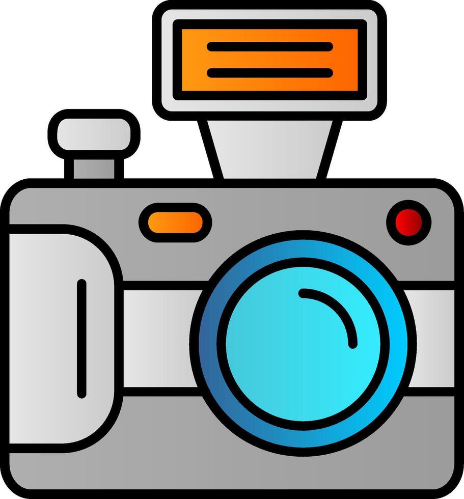 Camera Filled Gradient Icon vector