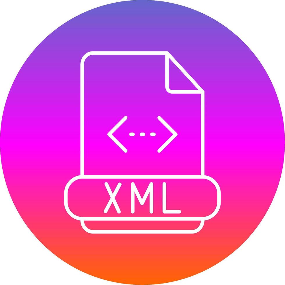 Xml Line Gradient Circle Icon vector