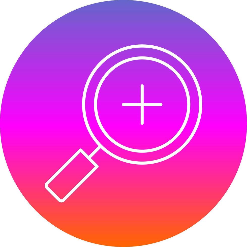 Zoom In Line Gradient Circle Icon vector