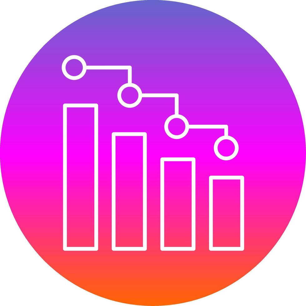 bar gráfico línea degradado circulo icono vector