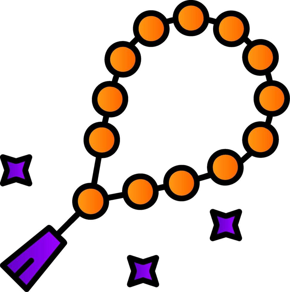 Beads Filled Gradient Icon vector