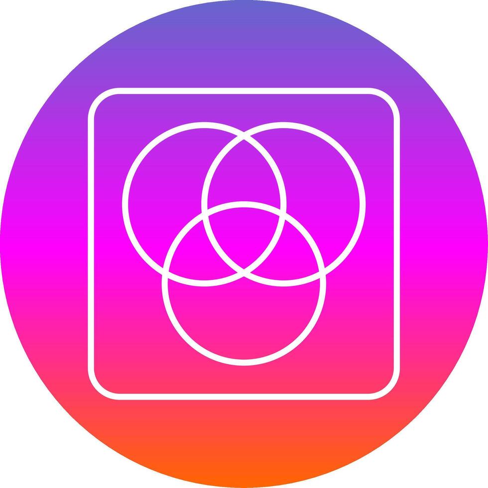 Diagram Line Gradient Circle Icon vector