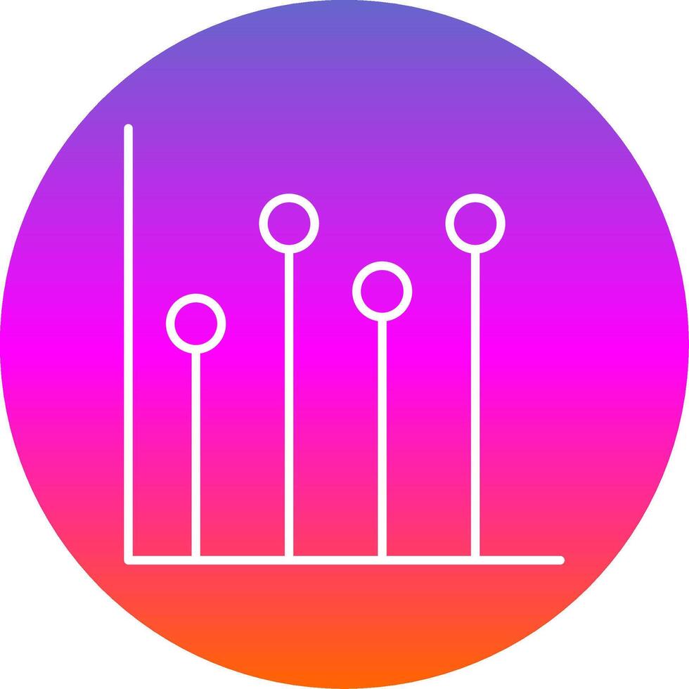 Status Line Gradient Circle Icon vector