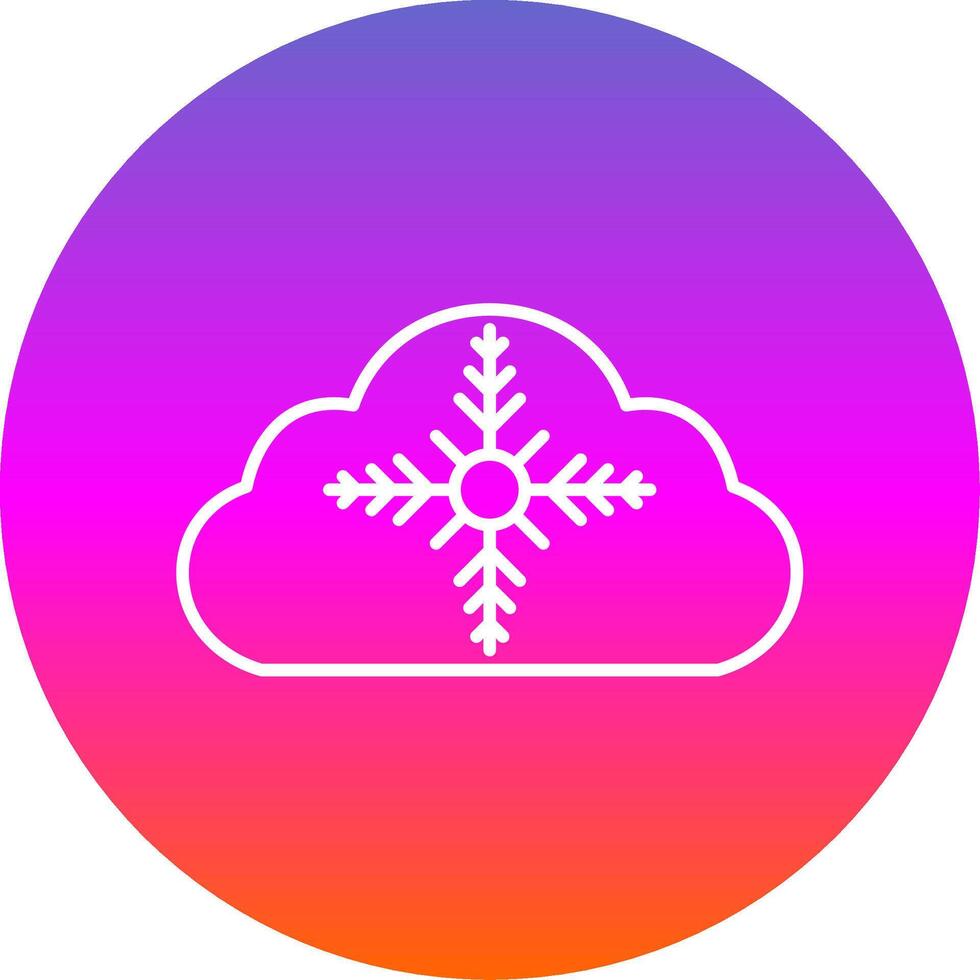 Weather Line Gradient Circle Icon vector