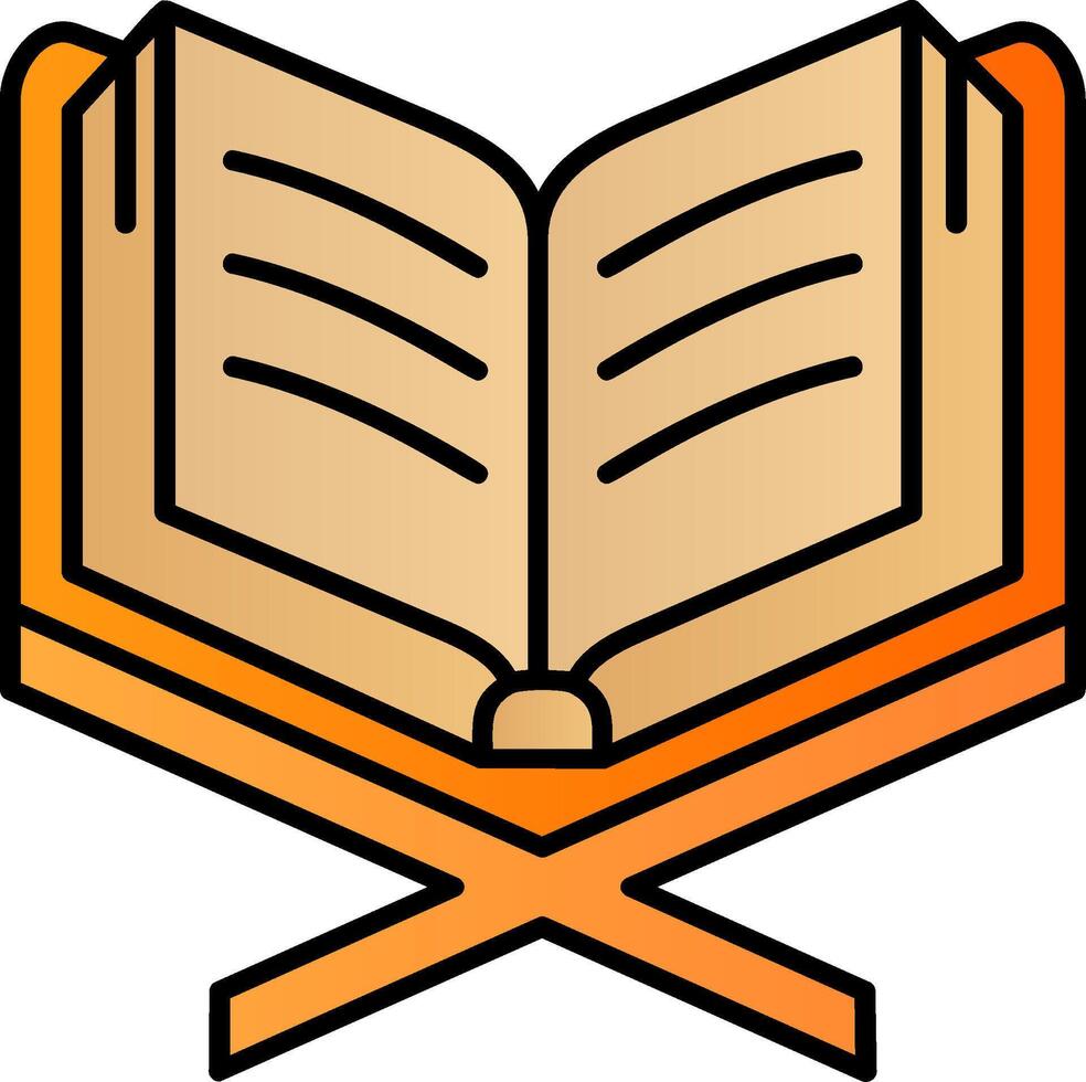 Read Filled Gradient Icon vector