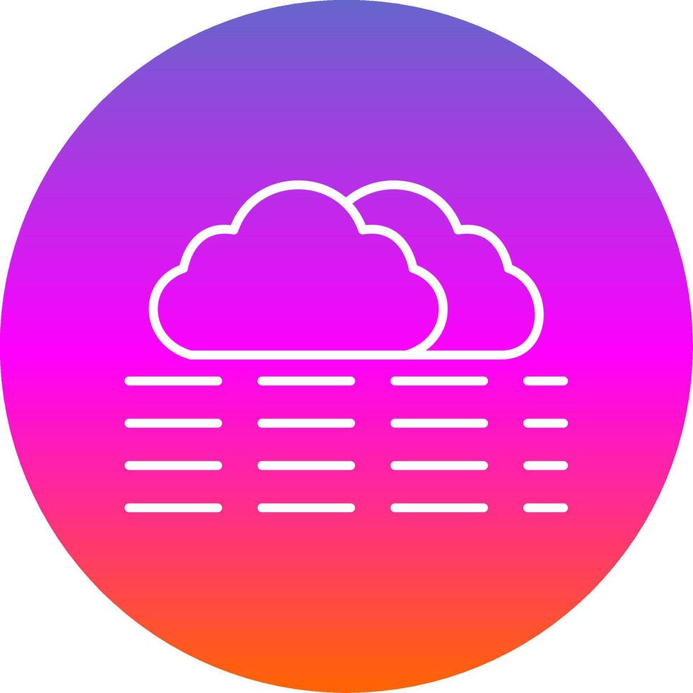 fog Line Gradient Circle Icon vector