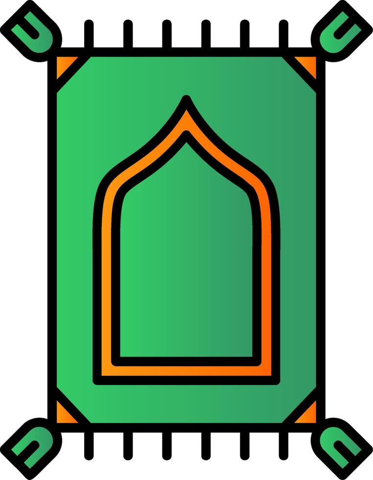 Prayer mate Filled Gradient Icon vector