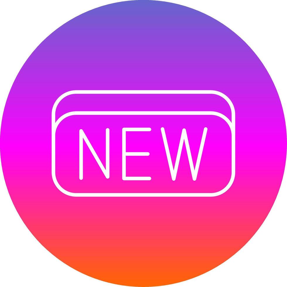 New Card Line Gradient Circle Icon vector