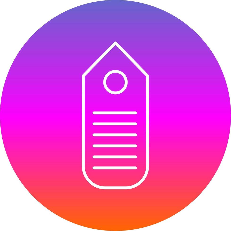Tag Line Gradient Circle Icon vector