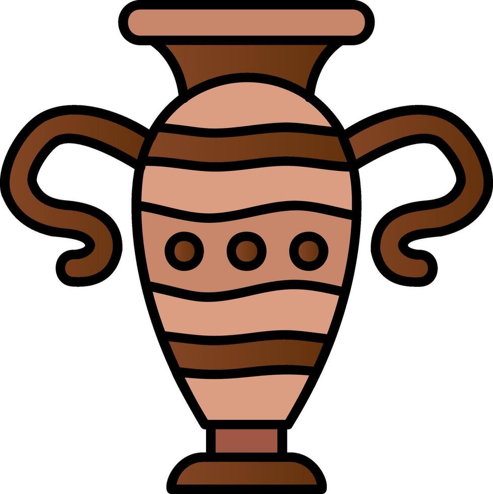 Vase Filled Gradient Icon vector
