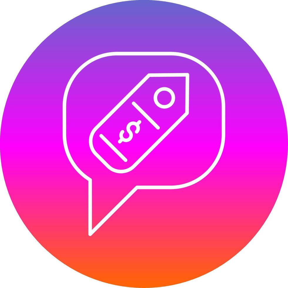 Chat Line Gradient Circle Icon vector