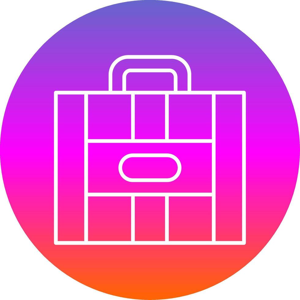 Suitcase Line Gradient Circle Icon vector
