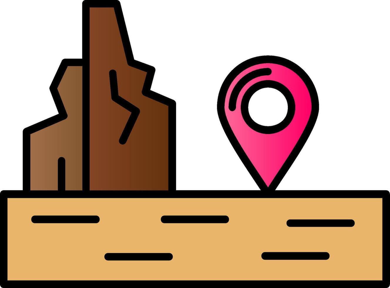 Location Filled Gradient Icon vector