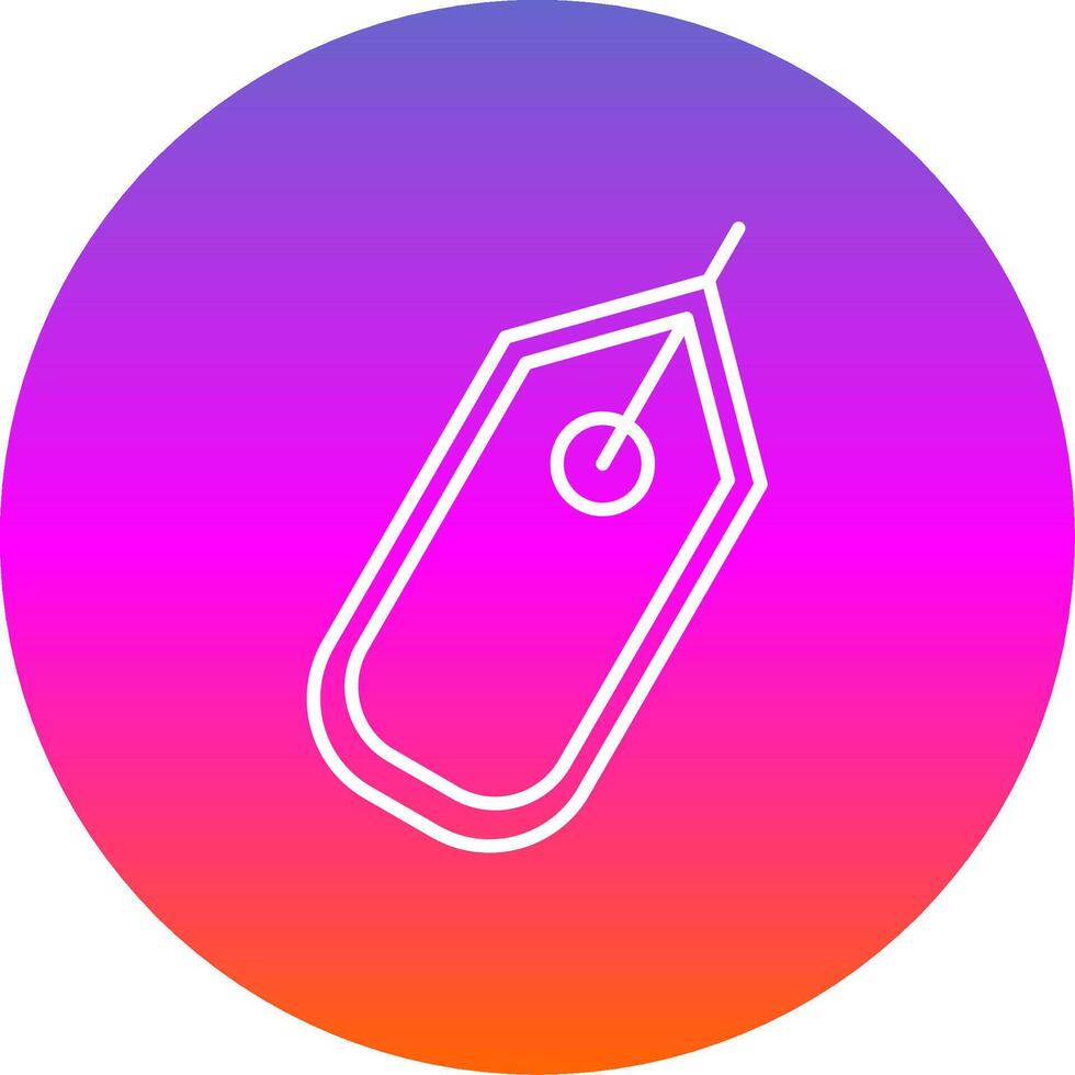 Tag Line Gradient Circle Icon vector