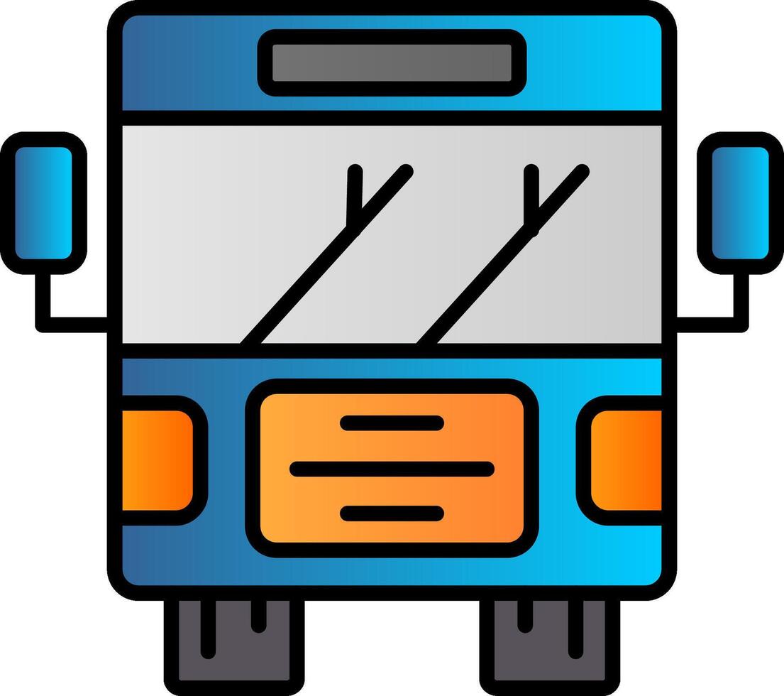 Bus Filled Gradient Icon vector