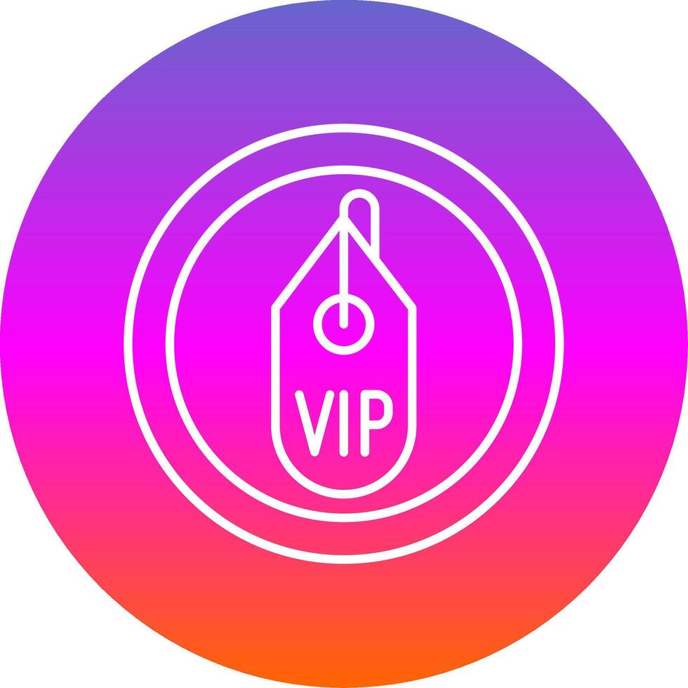 Vip Line Gradient Circle Icon vector